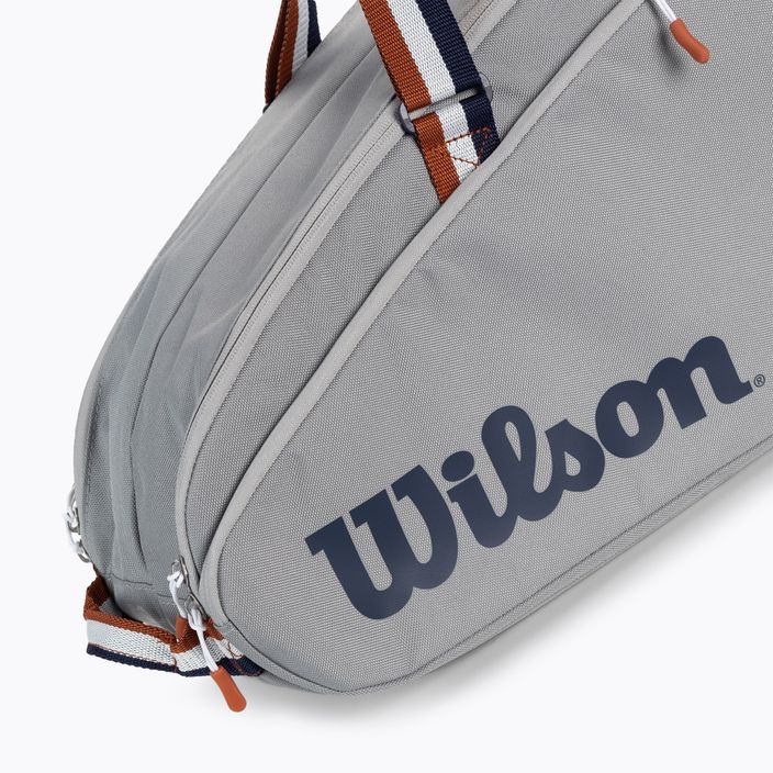 Wilson Team 6 pakuočių Rolland Garros teniso krepšys pilkos spalvos WR8019101001 5