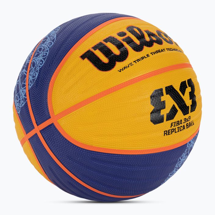 Krepšinio kamuolys Wilson Fiba 3X3 Replica Paris 2004 blue/yellow dydis 6 2