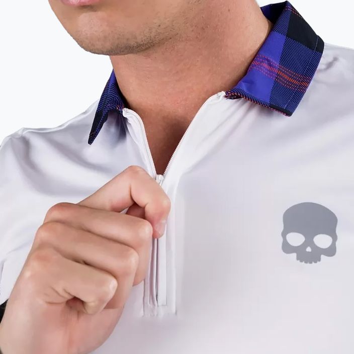 Vyriški HYDROGEN Tartan baltos ir violetinės spalvos polo marškinėliai T00518E82 2