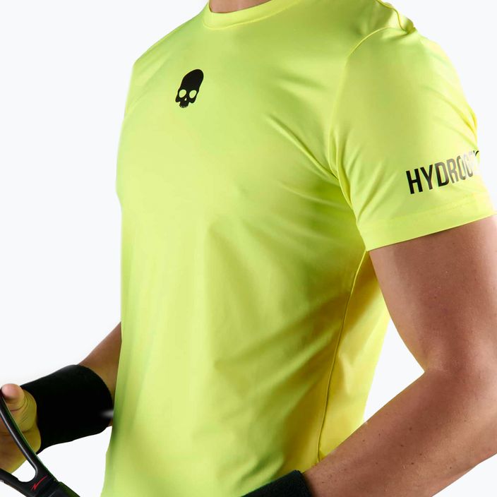 Vyriški HYDROGEN Basic Tech Tee fluorescencinės geltonos spalvos teniso marškinėliai 3
