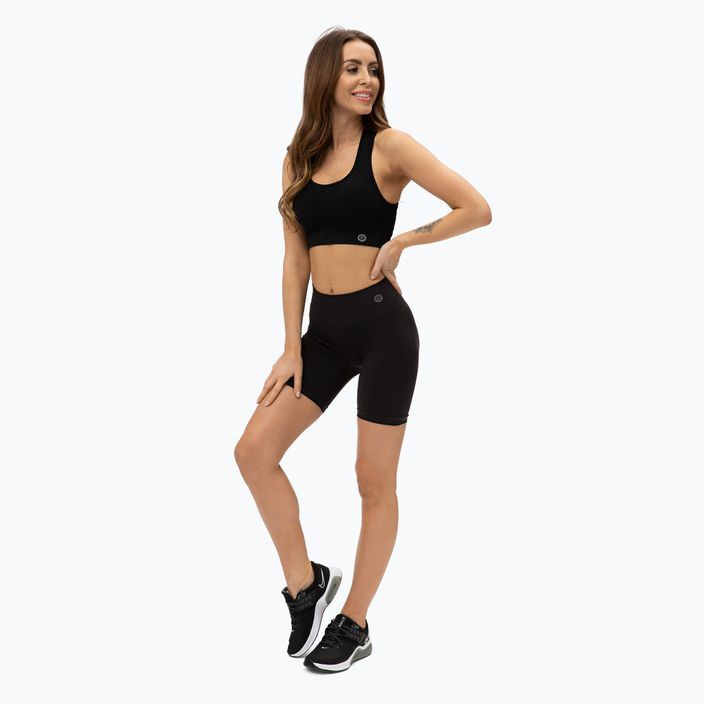 Moteriški treniruočių šortai Gym Glamour Seamless Shorts Black 289 2