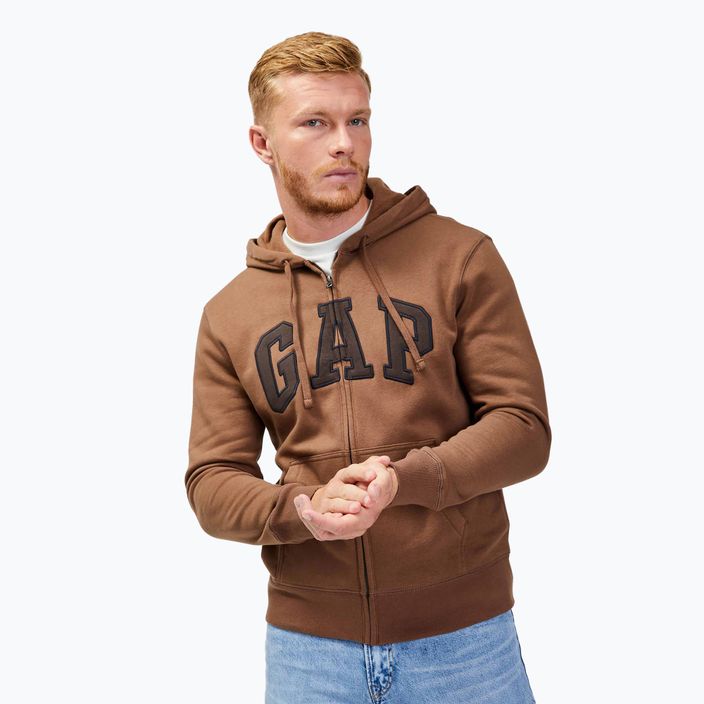 Vyriškas džemperis GAP V-Heritage Logo FZ SNL cozy brown