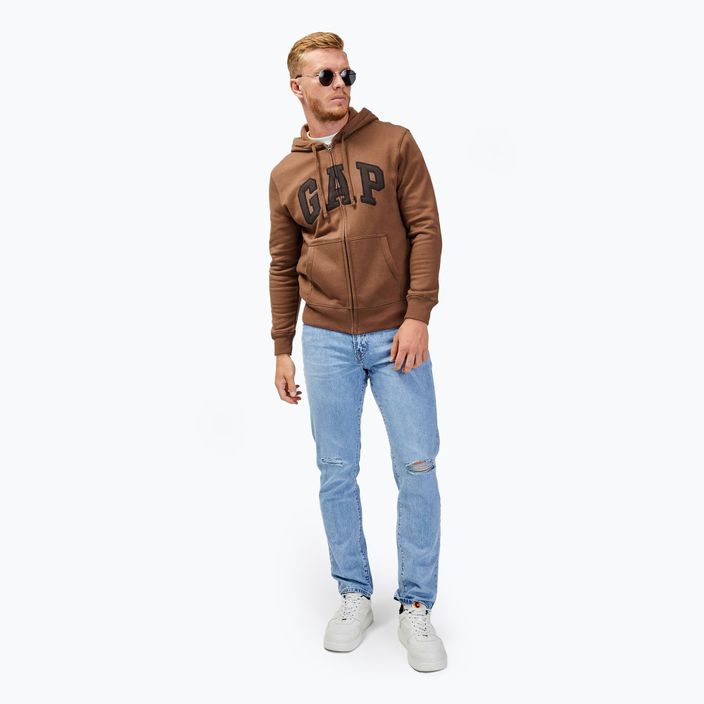 Vyriškas džemperis GAP V-Heritage Logo FZ SNL cozy brown 3