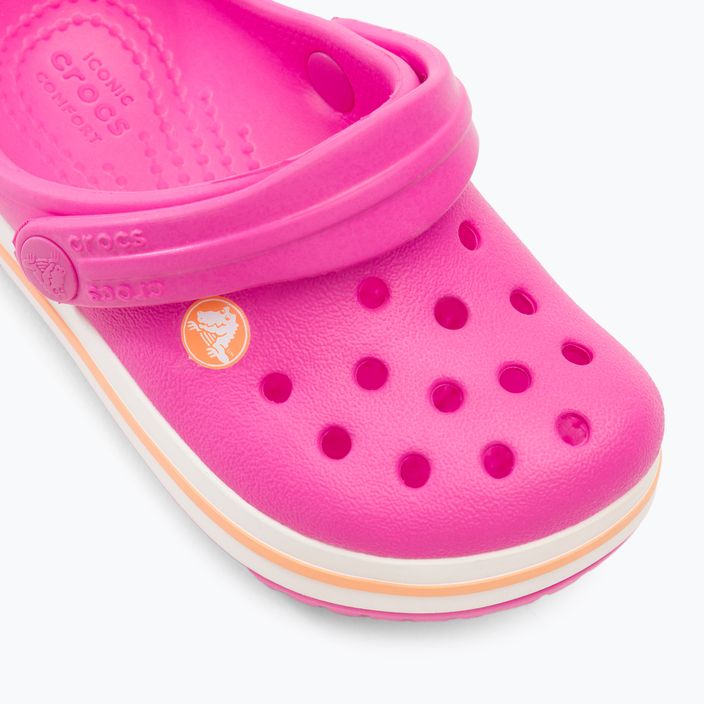 "Crocs Kids Crocband Clog electric pink/cantaloupe" šlepetės 8