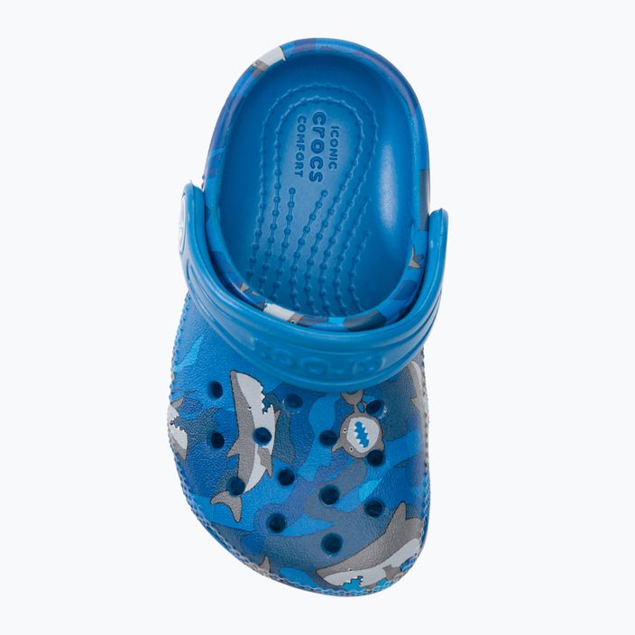 "Crocs Classic Shark Clog prep blue" vaikiškos šlepetės 7
