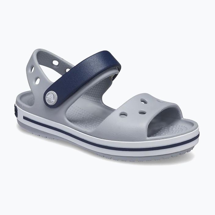 Vaikiški sandalai Crocs Crockband Kids Sandal light grey/navy 8