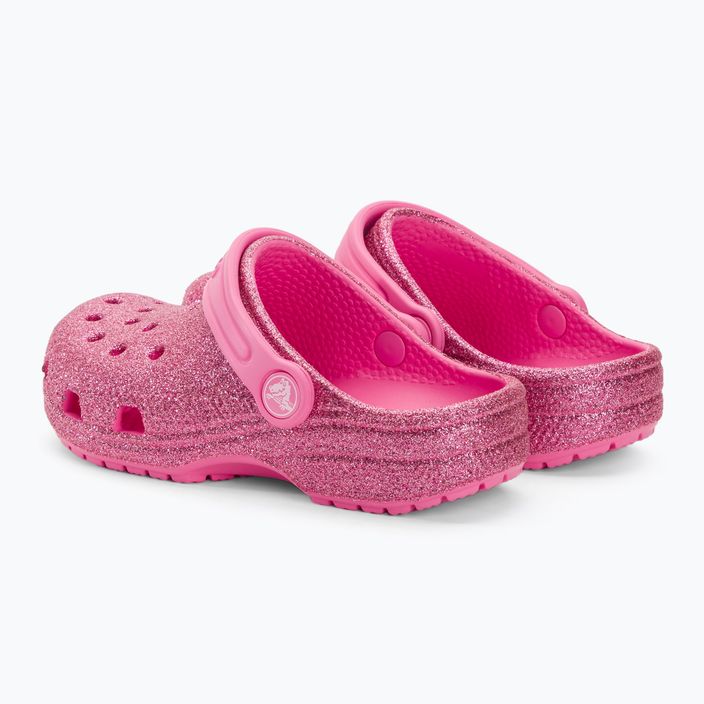 "Crocs Classic Glitter Clog pink lemonade" vaikiškos šlepetės 4
