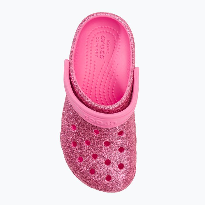 "Crocs Classic Glitter Clog pink lemonade" vaikiškos šlepetės 7