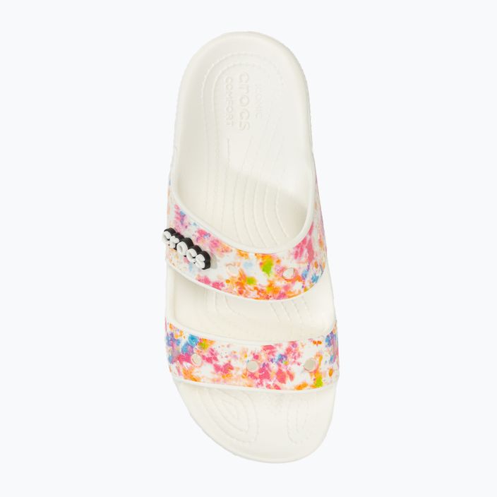 Crocs Classic Crocs Tie-Dye Graphic Sandal white 207283-928 šlepetės 5