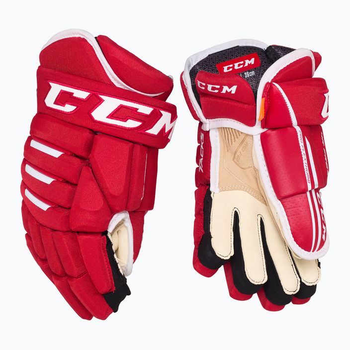 Ledo ritulio pirštinės CCM Tacks 4R Pro2 SR red 2