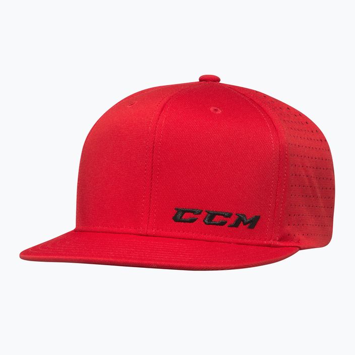 Kepuraitė su snapeliu CCM Small Logo Flat Brim SR red 2