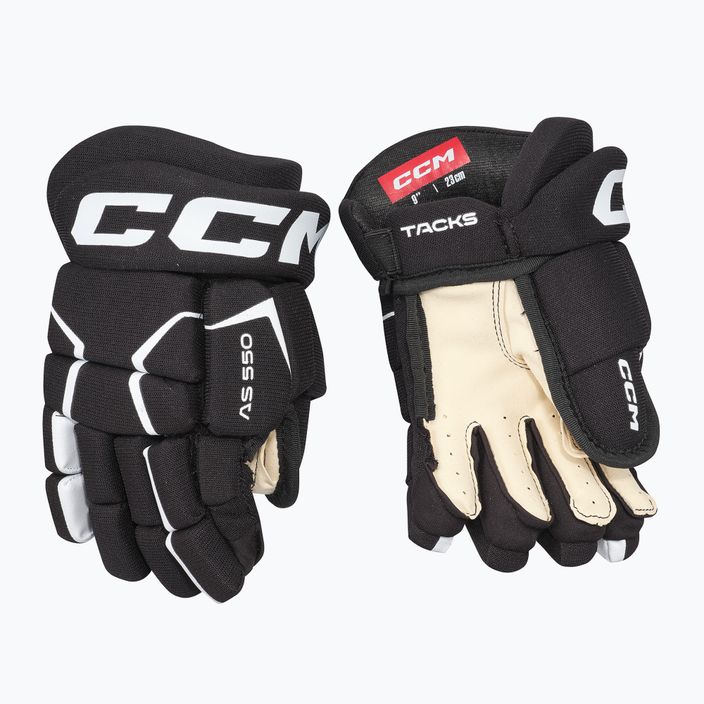 Vaikiškos ledo ritulio pirštinės CCM Tacks AS-550 YTH black/white 2