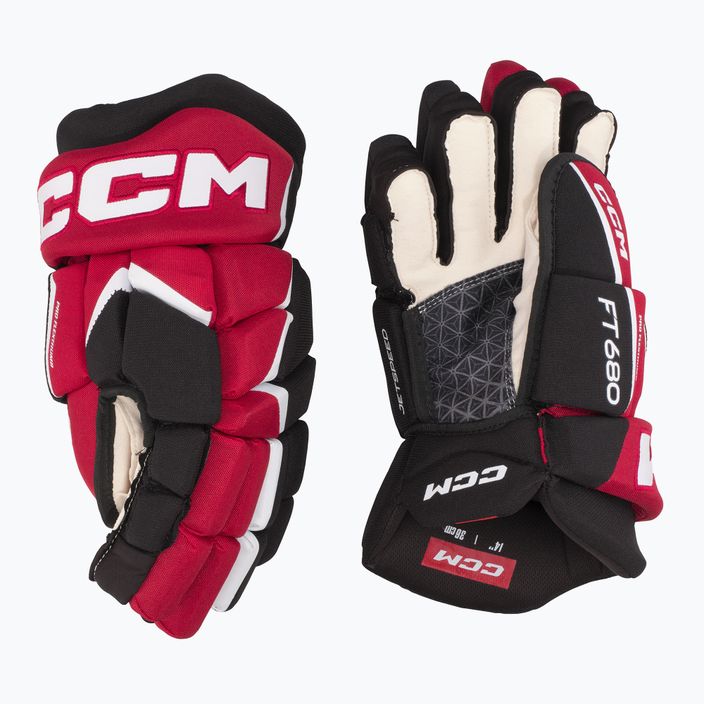 Ledo ritulio pirštinės CCM JetSpeed FT680 SR black/red/white