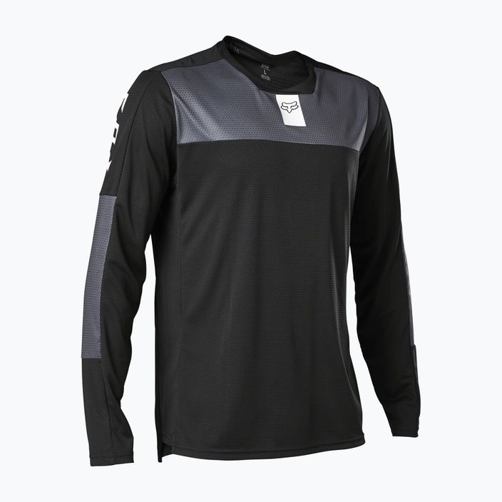 Vyriški dviratininkų marškinėliai Fox Racing Defend LS Jersey Foxhead black 28988