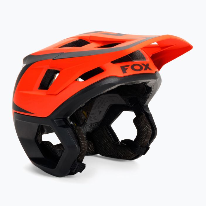 Fox Racing Dropframe Pro Dvide dviratininko šalmas oranžinės ir juodos spalvos 29396_824