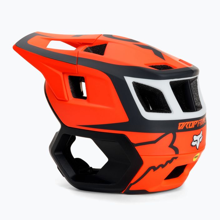 Fox Racing Dropframe Pro Dvide dviratininko šalmas oranžinės ir juodos spalvos 29396_824 4