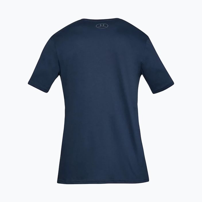 Under Armour UA Sportstyle Logo SS vyriški treniruočių marškinėliai tamsiai mėlyni 1329590 2