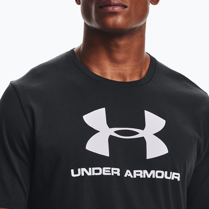 Under Armour UA Sportstyle Logo SS vyriški treniruočių marškinėliai juodi 1329590 4