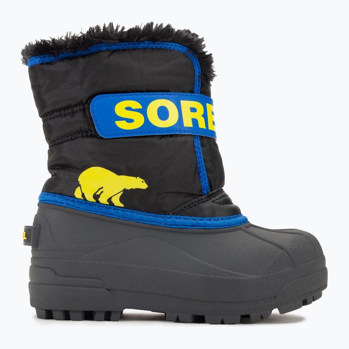 Paauglių sniego batai Sorel Snow Commander black/super blue 2