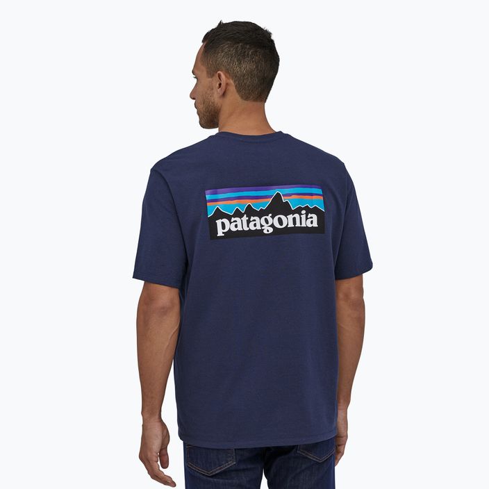 Vyriški žygio marškinėliai Patagonia P-6 Logo Responsibili-Tee classic navy 2