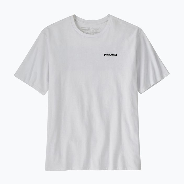 Vyriški žygio marškinėliai Patagonia P-6 Logo Responsibili-Tee white 3