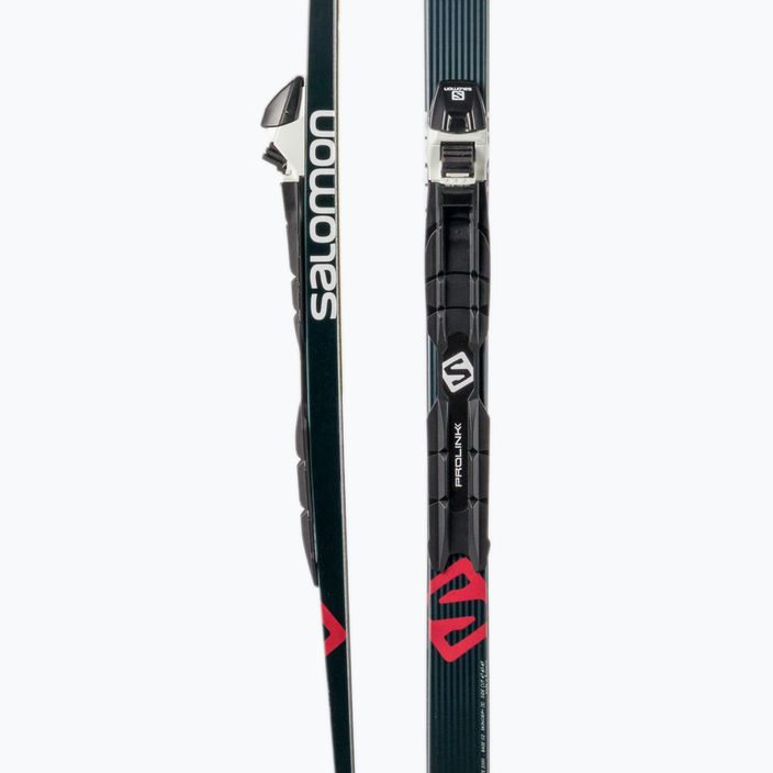 Salomon Snowscape 8 Skin + Prolink Auto slidinėjimo kroso slidės juoda/raudona L413753PM 5