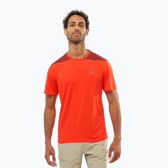 Vyriški Salomon Outline SS trekingo marškinėliai raudoni LC1715200