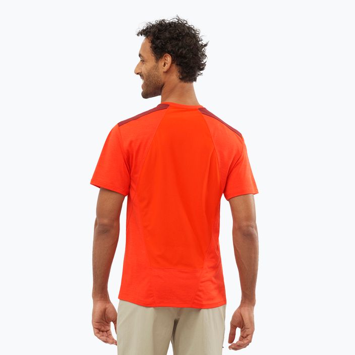 Vyriški Salomon Outline SS trekingo marškinėliai raudoni LC1715200 2