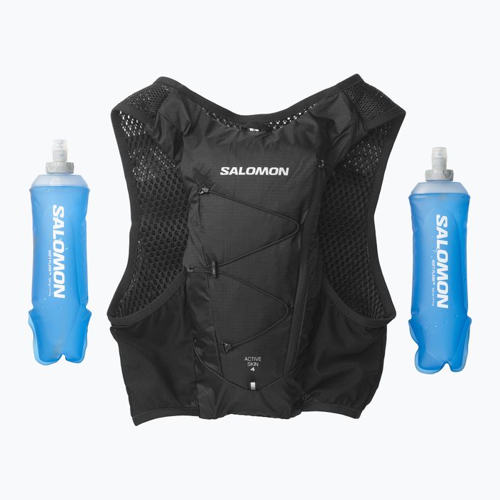 Salomon Active Skin 4 komplektas bėgimo liemenė juoda/juoda 3