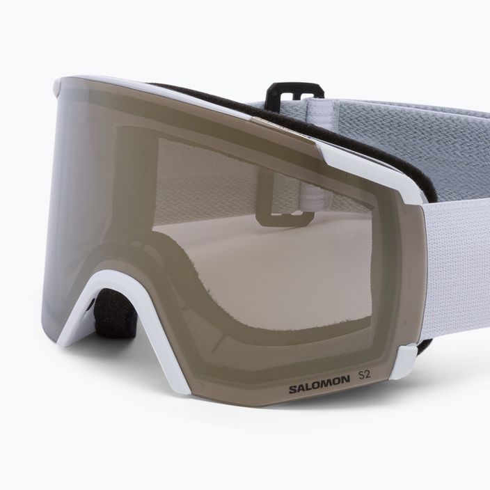 Salomon S/View slidinėjimo akiniai balti/blyškiai auksiniai L47006600 5