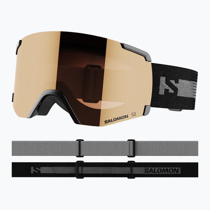 Salomon S/View slidinėjimo akiniai juoda/žybsinti toninė oranžinė L47006500 6