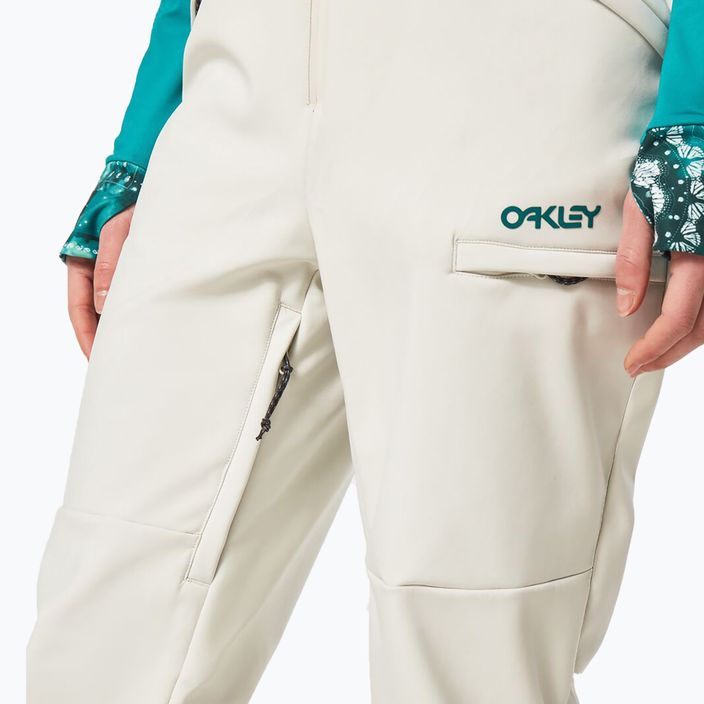 Moteriškos Oakley TC Dharma Softshell Bib snieglenčių kelnės White FOA500279 5
