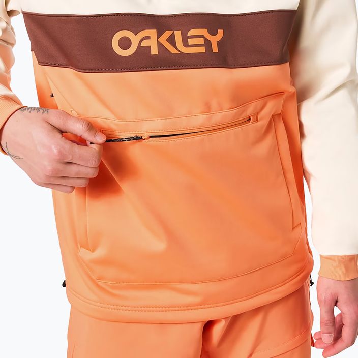 Vyriška "Oakley TNP Nose Grab Softshell" striukė su gobtuvu arctic white/soft orange 5