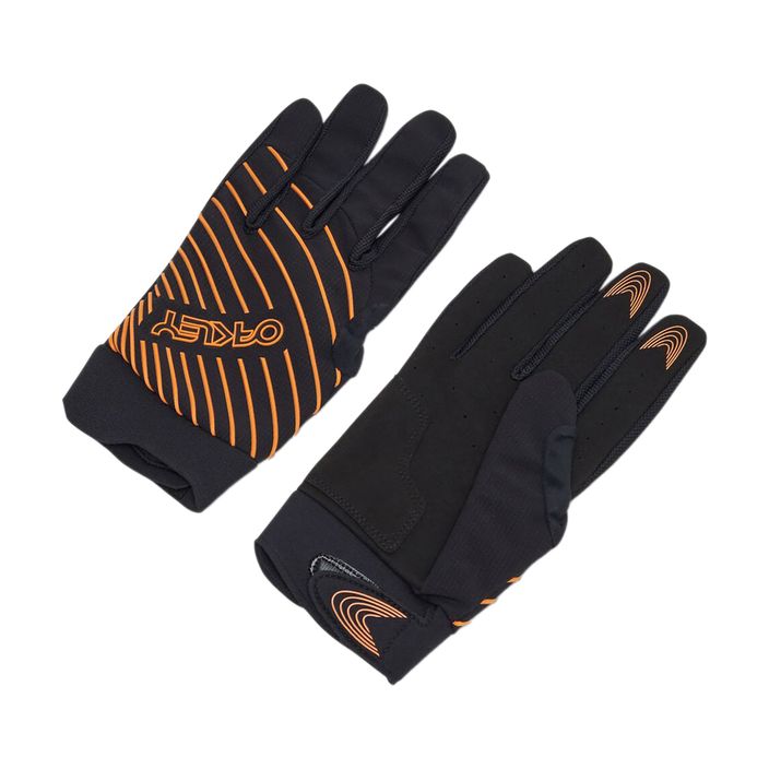 Oakley Drop In Mtb Glove 2.0 vyriškos dviratininkų pirštinės juodai oranžinės spalvos FOS901323 2