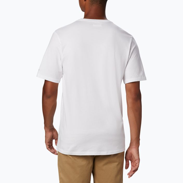 Columbia CSC Basic Logo vyriški trekingo marškinėliai balti 1680053100 2