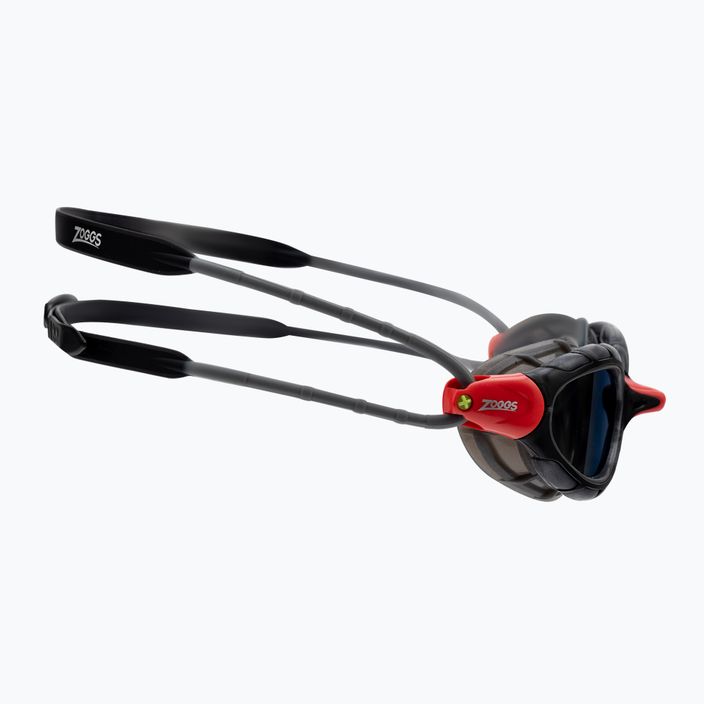 Zoggs Predator Titanium raudonos/pilkos/raudonos dūmų spalvos plaukimo akiniai 461065 3