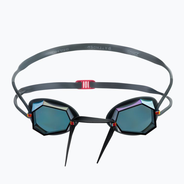 Plaukimo akiniai Zoggs Diamond Titanium pilki/juodi/veidrodiniai raudoni 461090 2