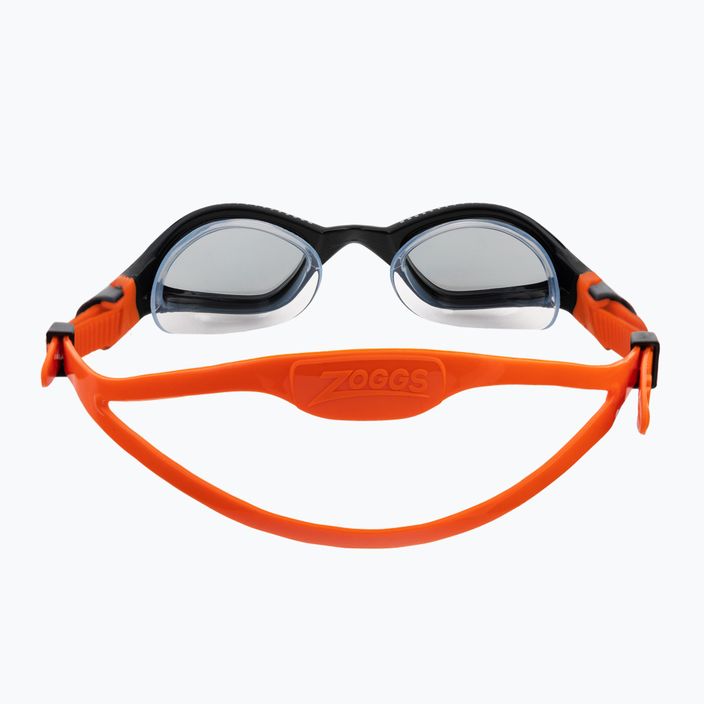 Zoggs Tiger LSR+ juodi/oranžiniai/tamsiai dūminiai plaukimo akiniai 461093 5