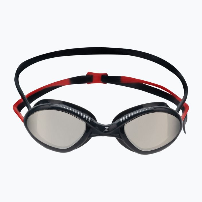 Zoggs Tiger Titanium pilki/raudoni/veidrodiniai dūminiai plaukimo akiniai 461094 2