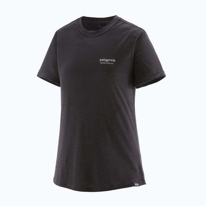 Moteriški marškinėliai Patagonia Cap Cool Merino Blend Graphic Shirt Heritage header/black 4