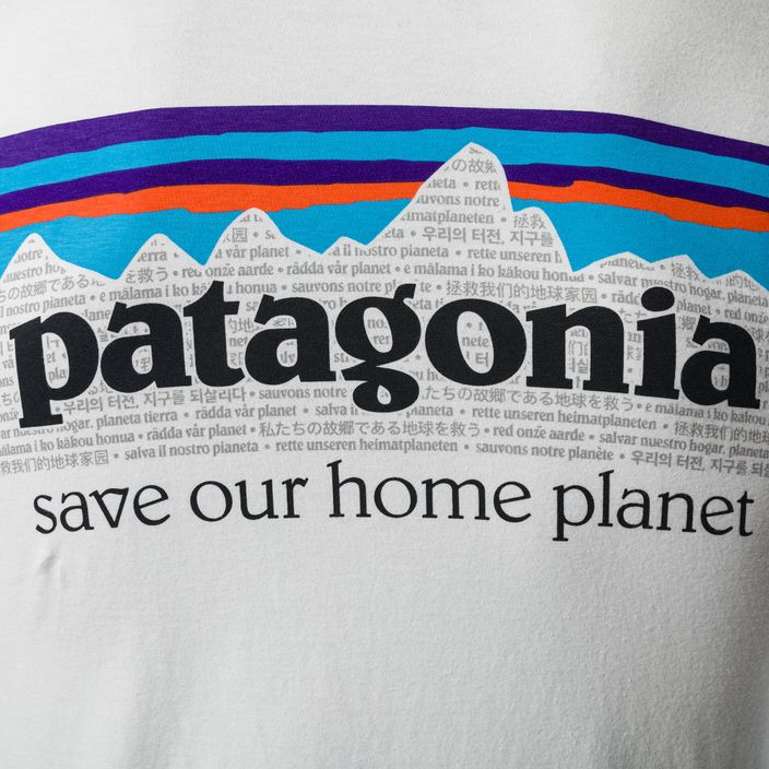 Vyriški Patagonia P-6 Mission Organic balti trekingo marškinėliai 7