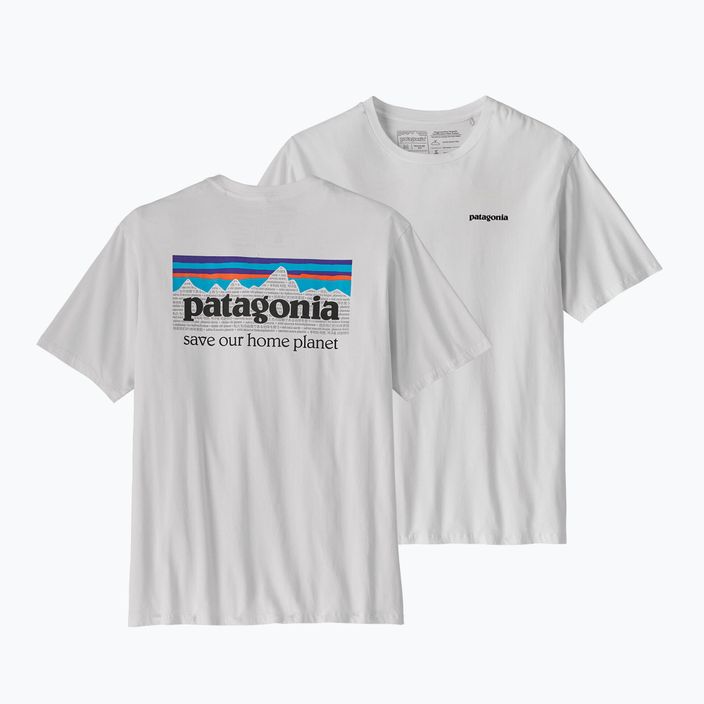 Vyriški Patagonia P-6 Mission Organic balti trekingo marškinėliai 8