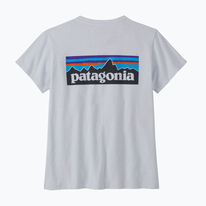 Moteriški žygio marškinėliai Patagonia P-6 Logo Responsibili-Tee white 4