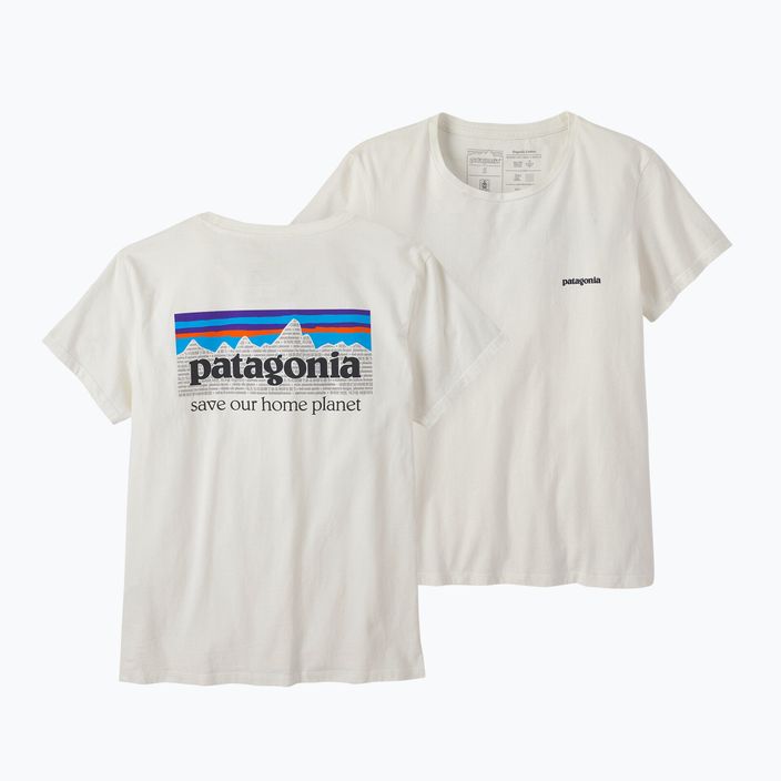 Moteriški Patagonia P-6 Mission Organic beržiniai balti trekingo marškinėliai 7