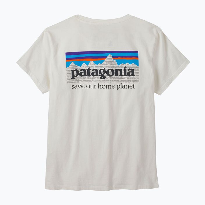 Moteriški Patagonia P-6 Mission Organic beržiniai balti trekingo marškinėliai 9