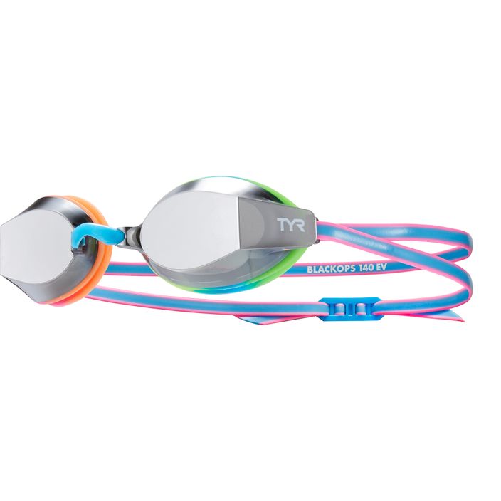 Vaikiški plaukimo akiniai TYR Blackops 140 Ev Racing Mirrored silver/ blue/ pink 2