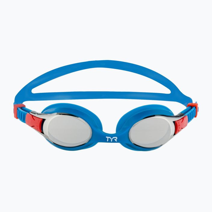 Vaikiški plaukimo akiniai TYR Swimple Metallized silver/blue 2