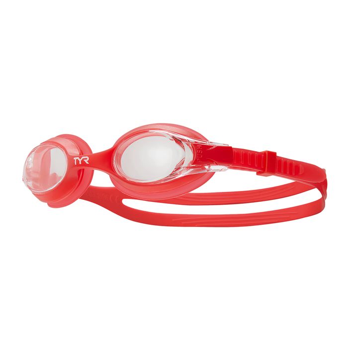 TYR vaikiški plaukimo akiniai "Swimple" skaidrūs/raudoni 2