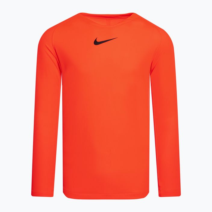 Vaikiški termoaktyvūs marškinėliai ilgomis rankovėmis Nike Dri-FIT Park First Layer bright crimson/black