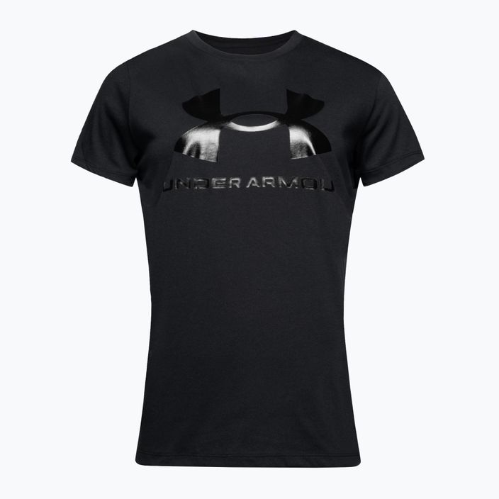 Under Armour Live Sportstyle Graphic juodi/juodi moteriški marškinėliai 4